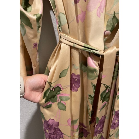 OSCAR DE LA RENTA Rare Floral Robe With Gown - Picture 4 of 5